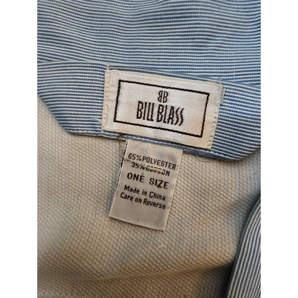 Vintage Bill Blass Gingham Cotton Belted Robe Housecoat One Size Kimono Style - Picture 7 of 7